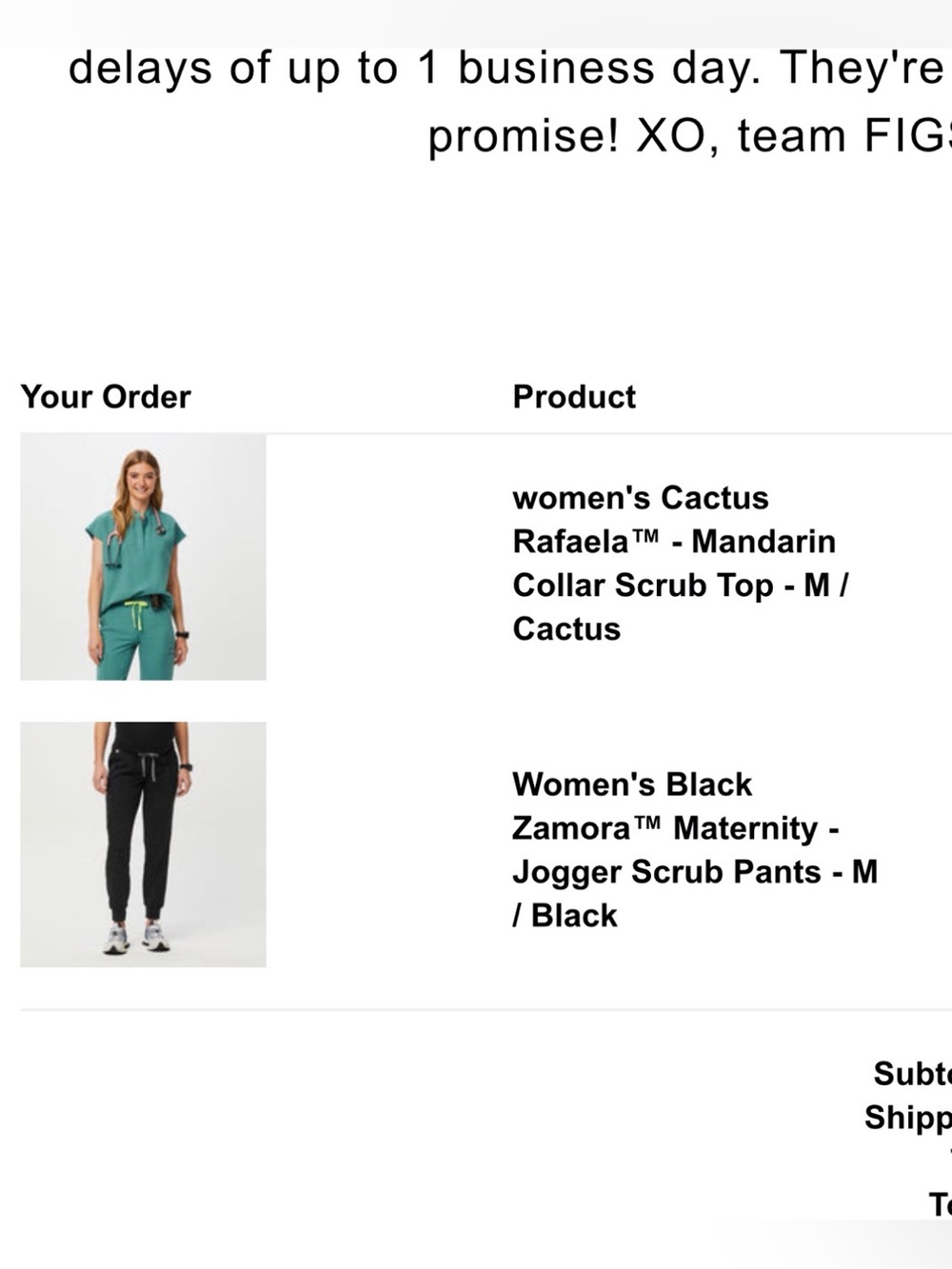 Figs Women's Maternity Scrub Set in Maroon, Navy & Teal (3 pairs + extra top) - Picture 3 of 5